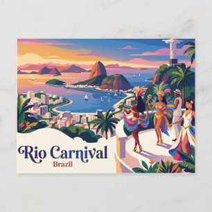 Rio Carnival Brazil Postcard