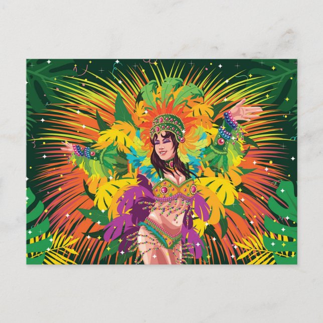 Rio Carnival Dancer Postcard (Front)