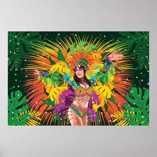 Rio Carnival Dancer Poster