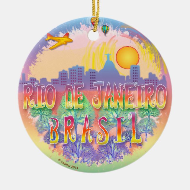 Rio Ceramic Ornament (Front)