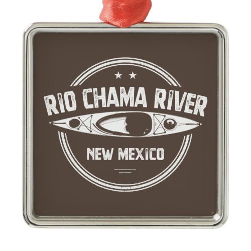 Rio Chama River New Mexico Kayaking Metal Ornament