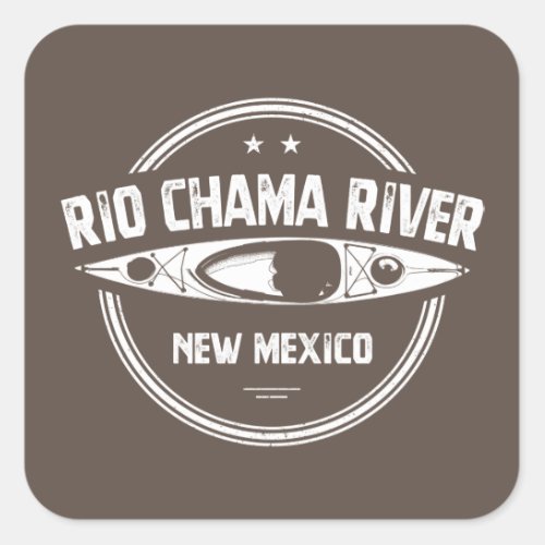 Rio Chama River New Mexico Kayaking Square Sticker