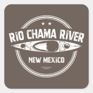 Rio Chama River New Mexico Kayaking Square Sticker
