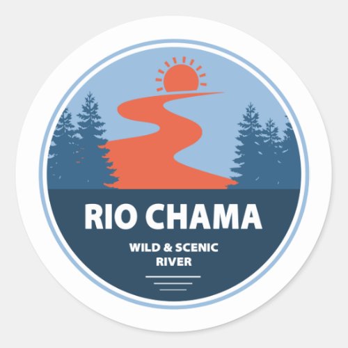 Rio Chama Wild and Scenic River New Mexico Classic Round Sticker