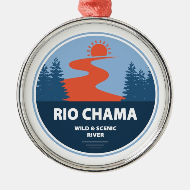 Rio Chama Wild and Scenic River New Mexico Metal Ornament (Front)