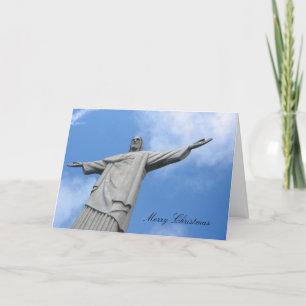 rio christmas statue holiday card