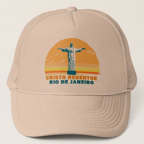 Rio _ Corcovado _ Jesus Christ the Redeemer Trucker Hat