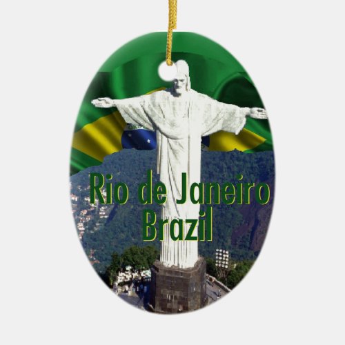 Rio de Janeiro Brazil Ceramic Ornament