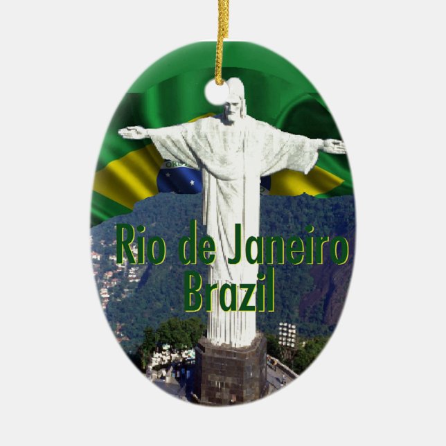 Rio de Janeiro Brazil Ceramic Ornament (Front)
