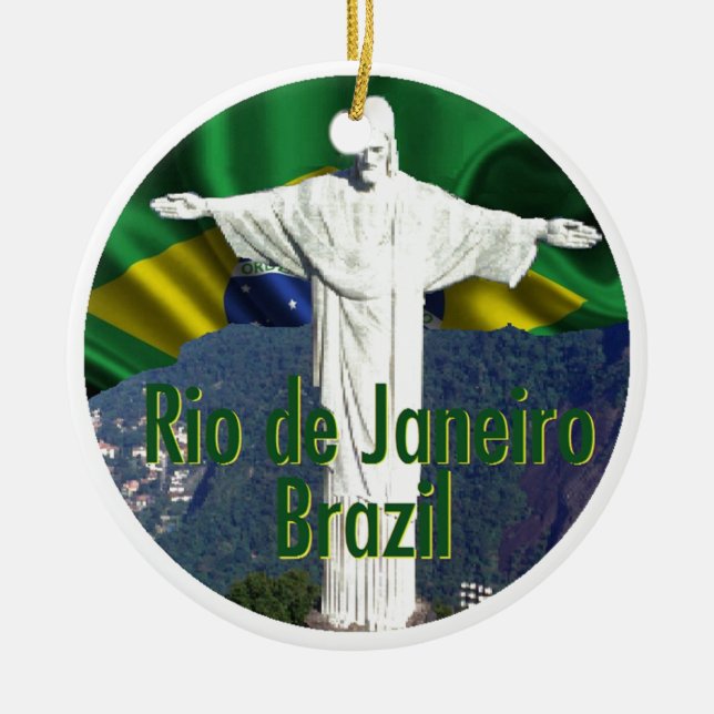 Rio de Janeiro Brazil Ceramic Ornament (Front)