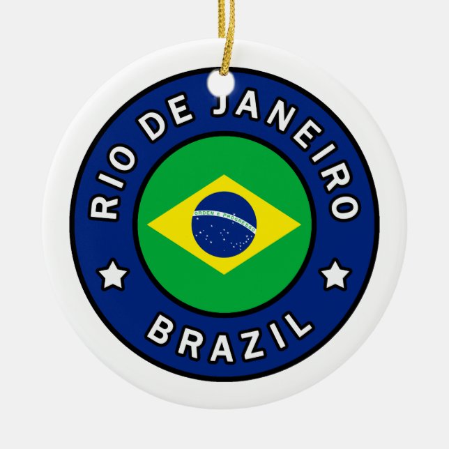 Rio de Janeiro Brazil Ceramic Ornament (Front)
