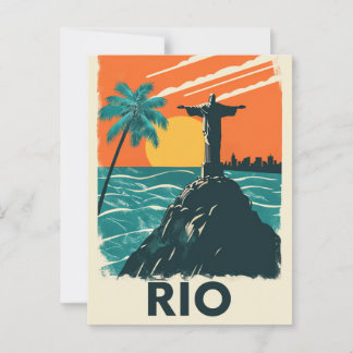 Rio de Janeiro Brazil Christ the Redeemer postcard