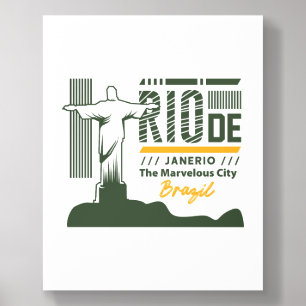 Rio de Janeiro Brazil Christ the Urban Design Acrylic Photo Tile