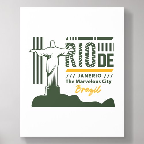 Rio de Janeiro Brazil Christ the Urban Design Acrylic Photo Tile