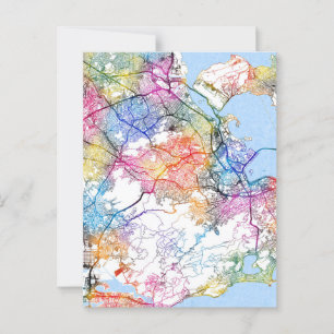 Rio de Janeiro Brazil City Map Postcard