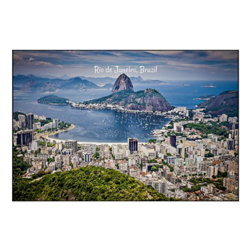 Rio de Janeiro Brazil cityscape Poster