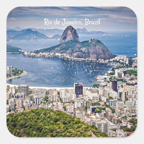 Rio de Janeiro Brazil cityscape Square Sticker