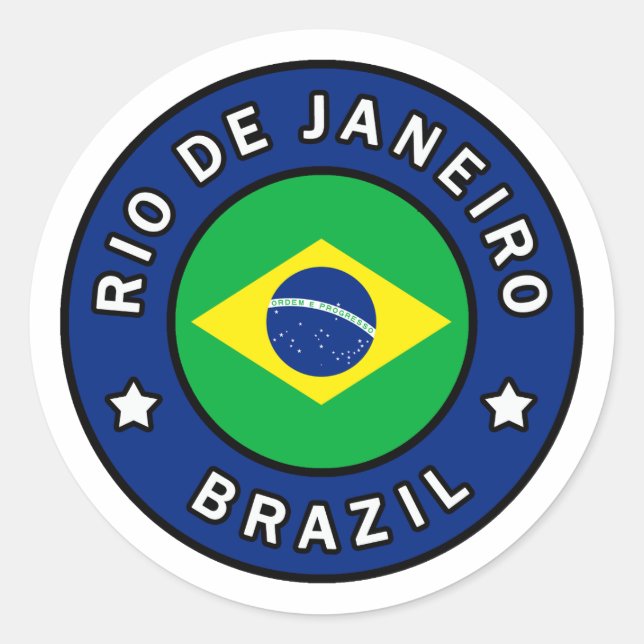 Rio de Janeiro Brazil Classic Round Sticker (Front)