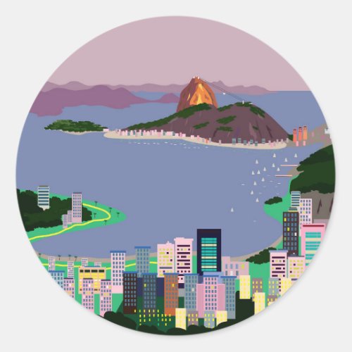 Rio de Janeiro _BRAZIL Classic Round Sticker