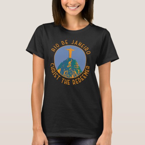 Rio De Janeiro Brazil Distressed Circle T_Shirt