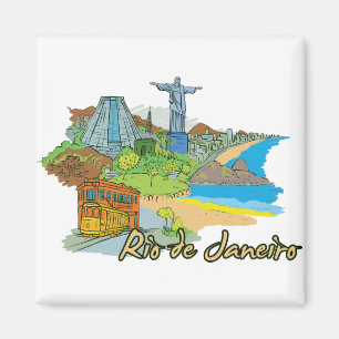 Rio de Janeiro, Brazil Famous City Magnet