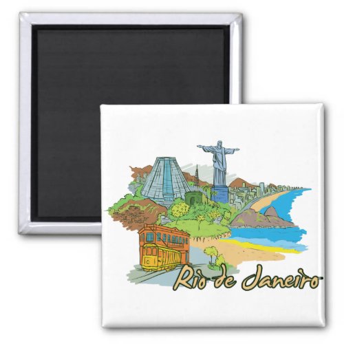 Rio de Janeiro Brazil Famous City Magnet