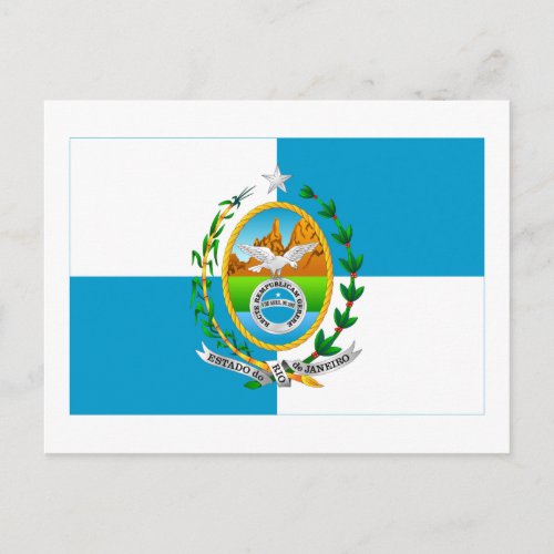 Rio de Janeiro Brazil Flag Postcard