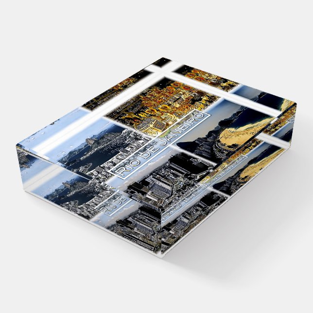 Rio de Janeiro - Brazil - Mosaic - Paperweight (Angled)