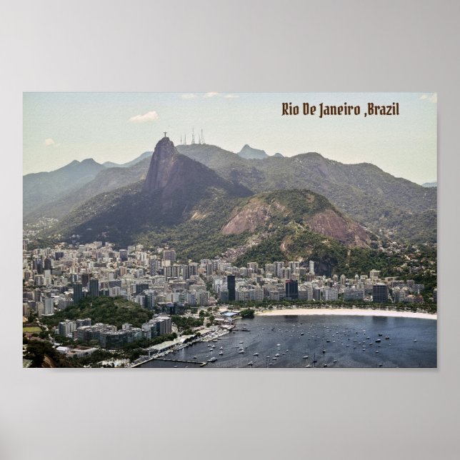 Rio De Janeiro ,Brazil Mountains Beach Poster (Front)