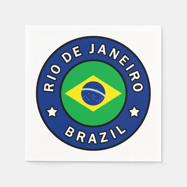 Rio de Janeiro Brazil Napkins (Front)