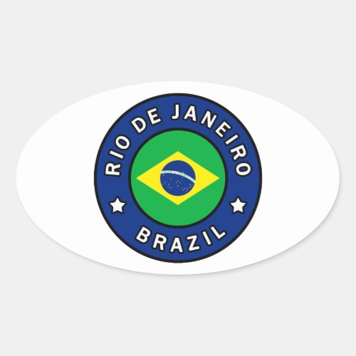 Rio de Janeiro Brazil Oval Sticker