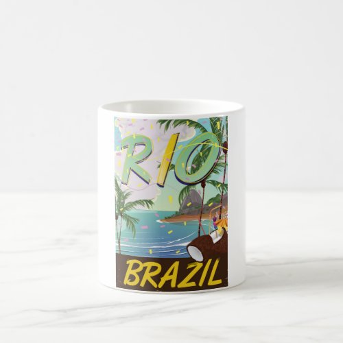 rio de janeiro Brazil retro travel print Coffee Mug