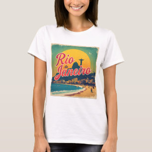 Rio De Janeiro Brazil Retro Vintage Travel T-Shir T-Shirt