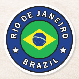 Rio de Janeiro Brazil Round Paper Coaster
