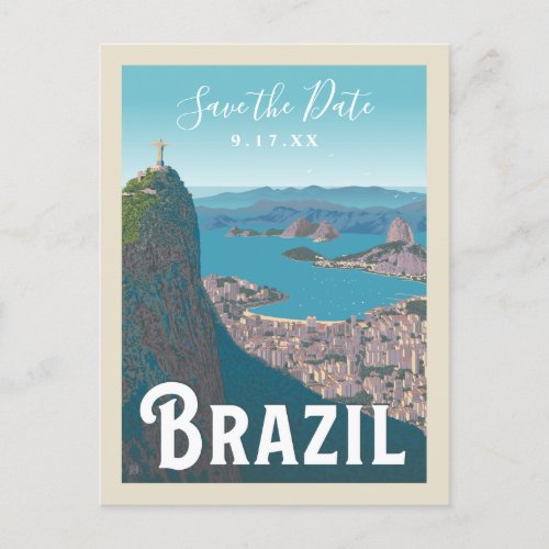 Rio De Janeiro Brazil  Save the Date Invitation Postcard