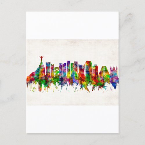 Rio de Janeiro Brazil Skyline Invitation Postcard