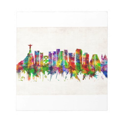 Rio de Janeiro Brazil Skyline Notepad