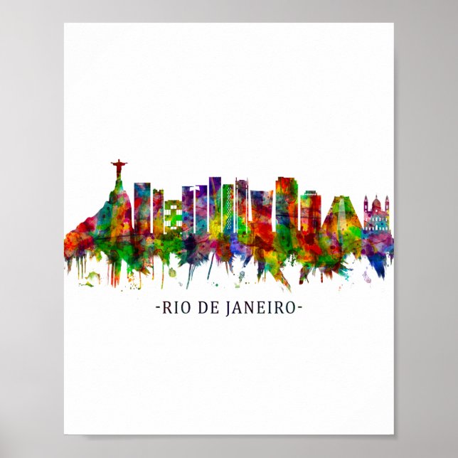 Rio de Janeiro Brazil Skyline Poster (Front)