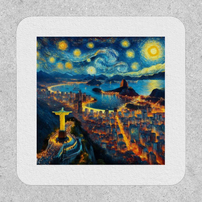 Rio De Janeiro Brazil Starry Night Patch (Front)