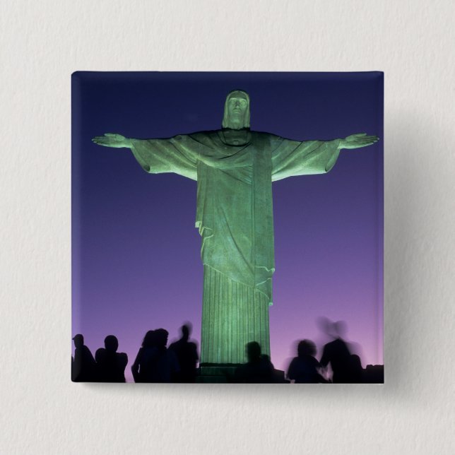 Rio de Janeiro, Brazil. the Christ Statue on Button (Front)