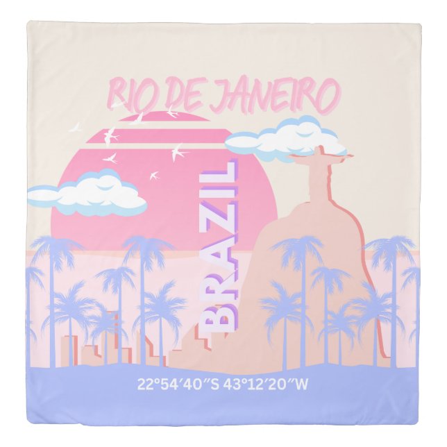 Rio de Janeiro Brazil Travel Art Duvet Cover (Front)