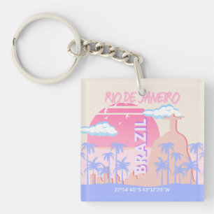 Rio de Janeiro Brazil Travel Art Keychain