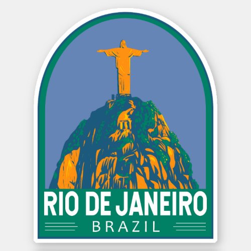 Rio De Janeiro Brazil Travel Art Vintage Sticker
