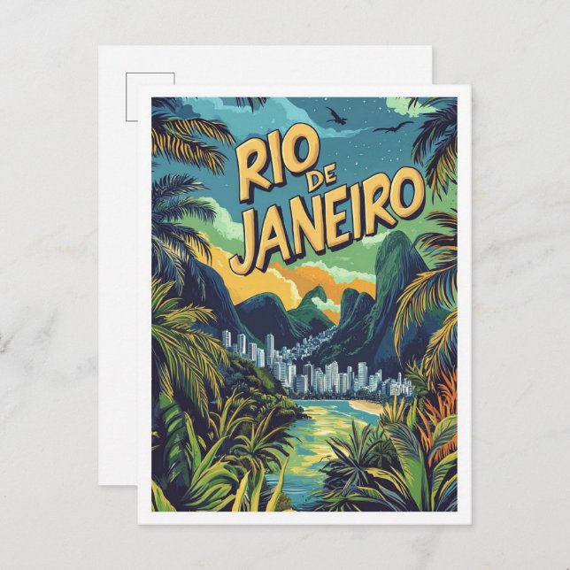 Rio de Janeiro Brazil Travel Postcard (Front/Back)