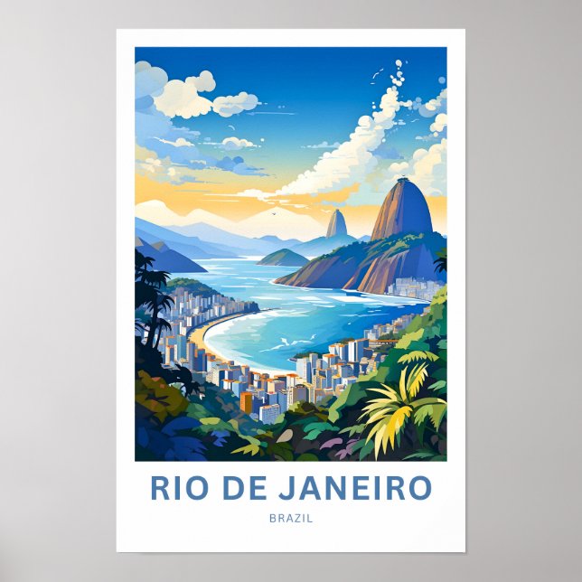 Rio De Janeiro Brazil Travel Print (Front)