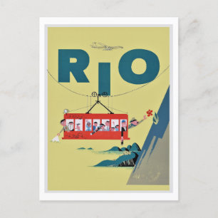 Rio de Janeiro, Brazil, Travel Vintage Postcard