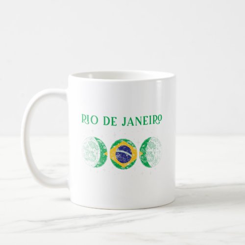 Rio De Janeiro Brazilian City Vacation Brazil Flag Coffee Mug