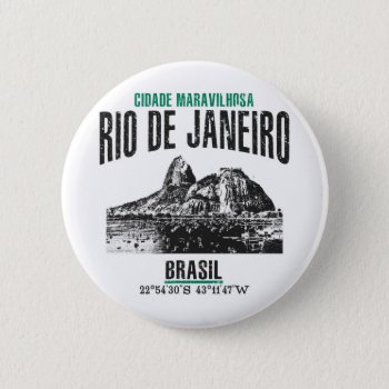 Rio De Janeiro Button by KDRTRAVEL at Zazzle