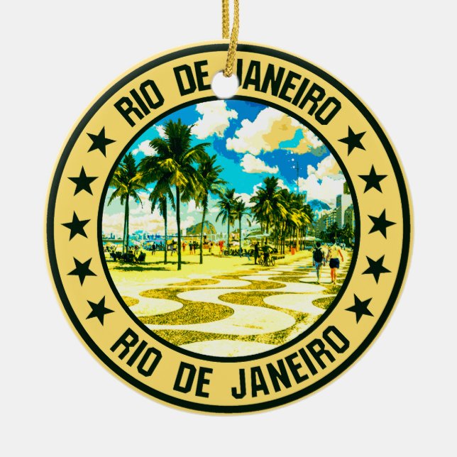 Rio de Janeiro                                     Ceramic Ornament (Front)
