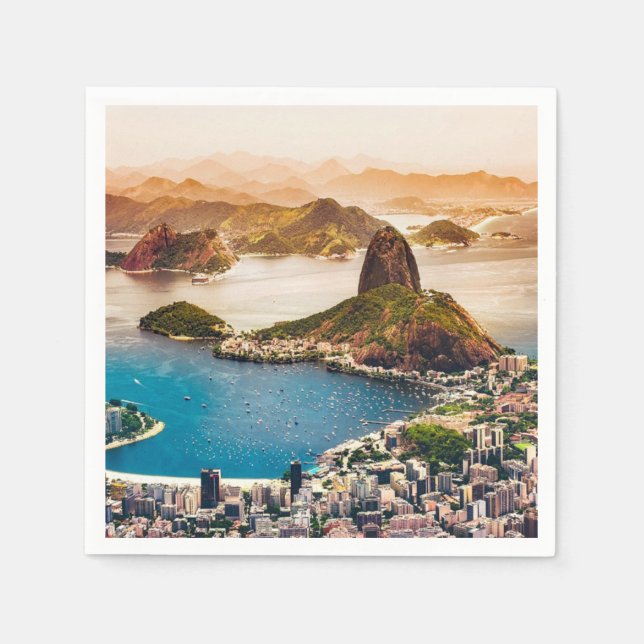 Rio de Janeiro cityscape photo Napkins (Front)
